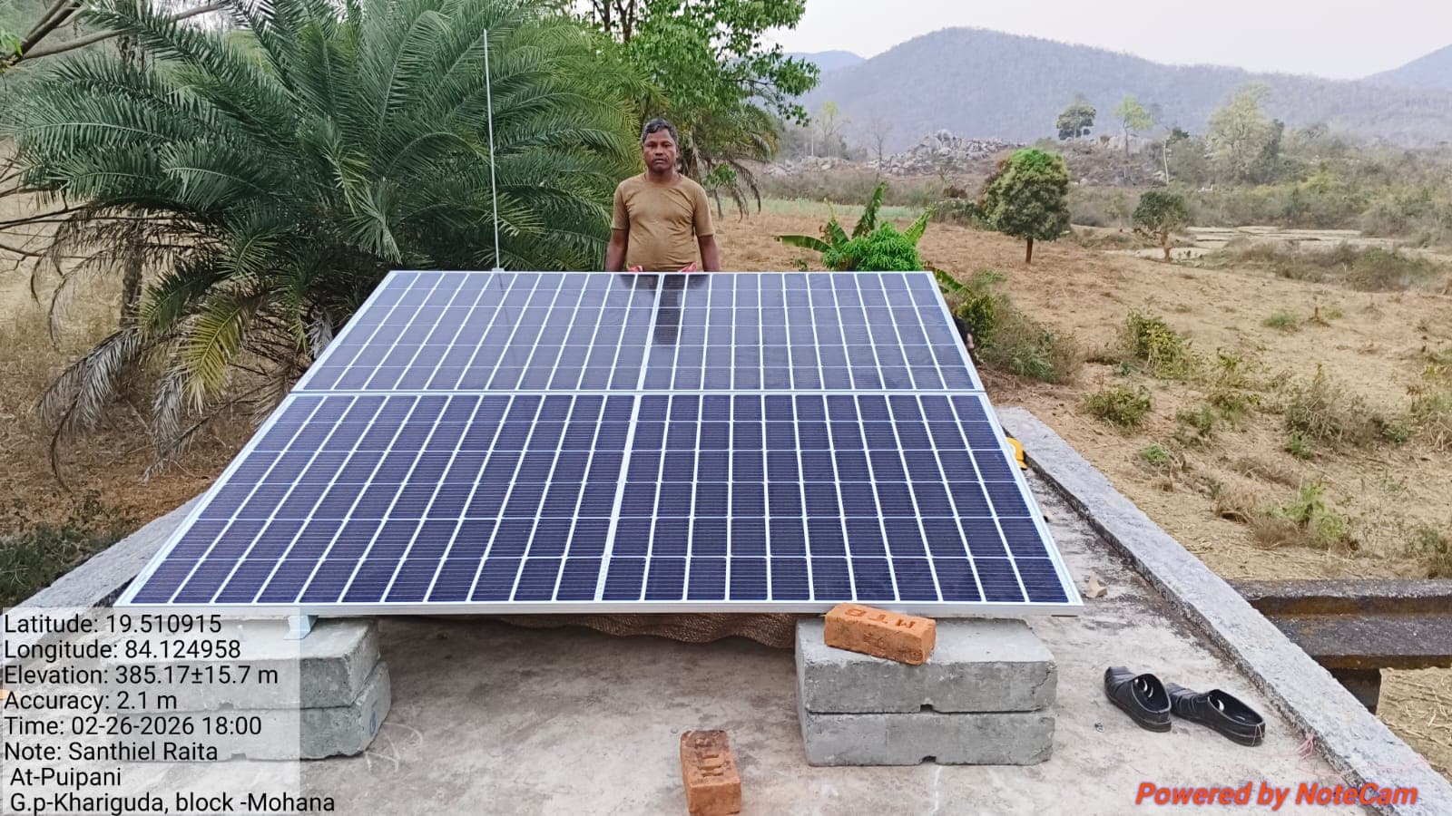 Solar installation at Puipani village
